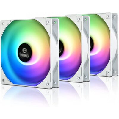 Enermax HF120 ARGB Kit 3 Ventiladores 120mm Blancos Enermax HF120 ARGB Kit 3 Ventiladores 120mm Blancos
