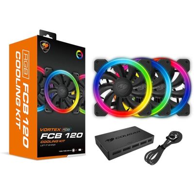 Cougar Vortex FCB 120 RGB Kit Refrigeración Cougar Vortex FCB 120 RGB Kit Refrigeración