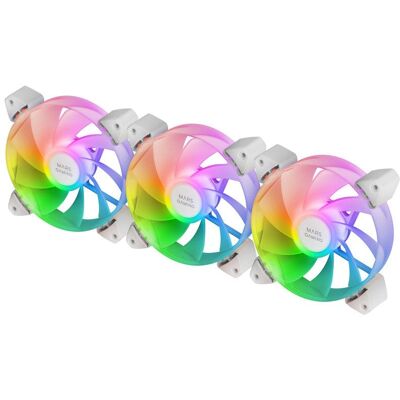mars-gaming Mars Gaming MF-3AR Reverse ARGB Pack 3x Ventiladores Suplementarios 120mm Doble Conector Blanco mars-gaming Mars Gaming MF-3AR Reverse ARGB Pack 3x Ventiladores Suplementarios 120mm Doble Conector Blanco