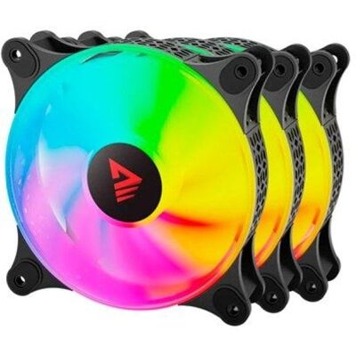 Refrigeración Aire Savio ARGB 120mm PWM Pack 3 Uds Blast 1800RPM 25dB 4-Pin Refrigeración Aire Savio ARGB 120mm PWM Pack 3 Uds Blast 1800RPM 25dB 4-Pin