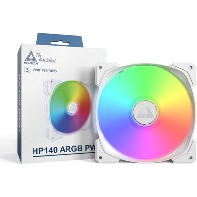Ventilador suplementario Montech HP140 ARGB PWM 140mm 1500RPM con iluminación ARGB silenciosa Ventilador suplementario Montech HP140 ARGB PWM 140mm 1500RPM con iluminación ARGB silenciosa