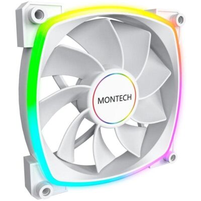 Ventilador Montech RX140 PWM 14 cm Blanco Iluminación LED Multicolor Carcasa PC Ventilador Montech RX140 PWM 14 cm Blanco Iluminación LED Multicolor Carcasa PC