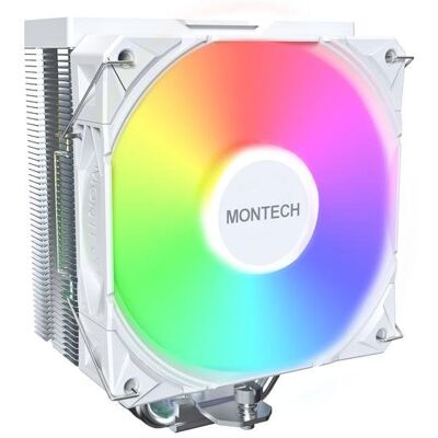 Refrigeración Aire Montech Socket LGA1700/AM5 120mm NX400 ARGB Blanco 4 Heatpipes Refrigeración Aire Montech Socket LGA1700/AM5 120mm NX400 ARGB Blanco 4 Heatpipes