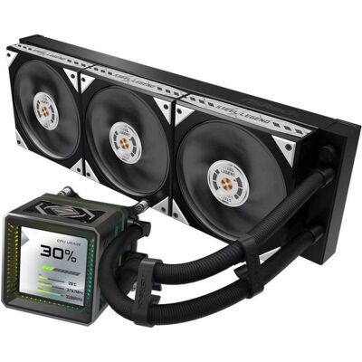 Refrigeración Líquida AsRock CPC Steel Legend Dark 360mm 3 Ventiladores RGB Refrigeración Líquida AsRock CPC Steel Legend Dark 360mm 3 Ventiladores RGB