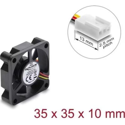 Refrigeración aire Delock 5 V 35x35x10 mm ventilador negro compacto Refrigeración aire Delock 5 V 35x35x10 mm ventilador negro compacto