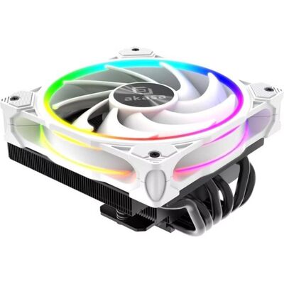 Refrigeración aire Akasa Socket AM4 AM5 LGA 115X 120mm SOHO H6L RGB blanca Refrigeración aire Akasa Socket AM4 AM5 LGA 115X 120mm SOHO H6L RGB blanca