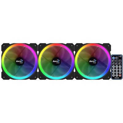 Aerocool Orbit RC Pack 3 Ventiladores RGB 120mm + Mando a Distancia Aerocool Orbit RC Pack 3 Ventiladores RGB 120mm + Mando a Distancia