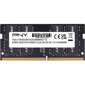 Memoria RAM PNY MN32GSD43200-SB 32GB 1x32GB DDR4 3200MHz CL22 Negra SO-DIMM Memoria RAM PNY MN32GSD43200-SB 32GB 1x32GB DDR4 3200MHz CL22 Negra SO-DIMM