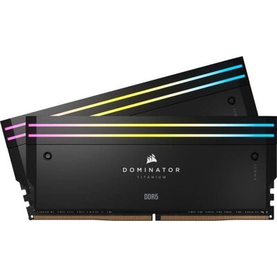 Corsair Dominator Titanium DDR5 7200MHz 48GB 2x24GB CL36 XMP Negro Corsair Dominator Titanium DDR5 7200MHz 48GB 2x24GB CL36 XMP Negro