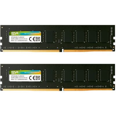 silicon-power Memoria RAM Silicon Power SP016GBLFU266X22 16GB 2x8GB DDR4 UDIMM 2666MHz CL19 silicon-power Memoria RAM Silicon Power SP016GBLFU266X22 16GB 2x8GB DDR4 UDIMM 2666MHz CL19