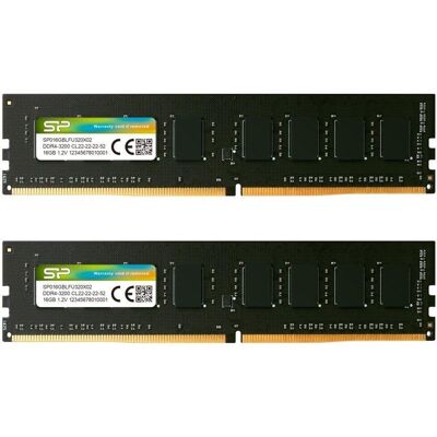 silicon-power Memoria RAM Silicon Power SP032GBLFU320X22 32GB 2x16GB DDR4 3200MHz CL22 UDIMM No ECC silicon-power Memoria RAM Silicon Power SP032GBLFU320X22 32GB 2x16GB DDR4 3200MHz CL22 UDIMM No ECC