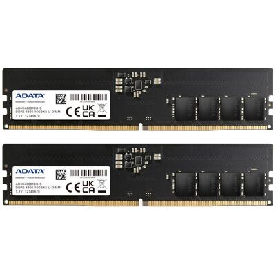 Memoria RAM ADATA AD5U480016G-DT 32GB 2x16GB DDR5 4800MHz CL40 ECC negra Memoria RAM ADATA AD5U480016G-DT 32GB 2x16GB DDR5 4800MHz CL40 ECC negra