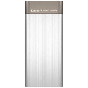 Tarjeta de Red QNAP QNA-UC10G1SF USB Tipo C 10 GbE SFP+ Alámbrico Plata Tarjeta de Red QNAP QNA-UC10G1SF USB Tipo C 10 GbE SFP+ Alámbrico Plata