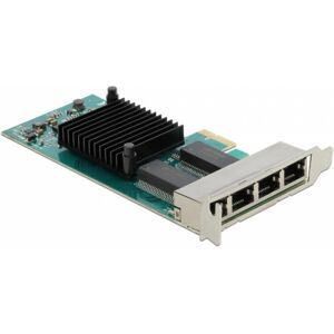 Tarjeta de Red Delock PCI Express 4 Puertos Gigabit Ethernet 4000 Mbps Interna Tarjeta de Red Delock PCI Express 4 Puertos Gigabit Ethernet 4000 Mbps Interna