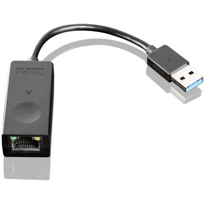 Adaptador Ethernet USB 3.0 Lenovo ThinkPad 1000 Mbps 1 Puerto RJ-45 Negro Adaptador Ethernet USB 3.0 Lenovo ThinkPad 1000 Mbps 1 Puerto RJ-45 Negro