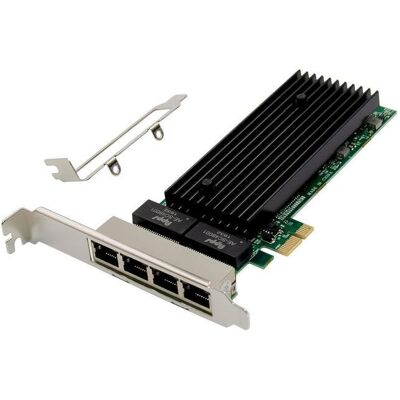 Tarjeta de Red MicroConnect MC-PCIEX1-82576-Q PCIe 4 Puertos Gigabit Bajo Perfil Tarjeta de Red MicroConnect MC-PCIEX1-82576-Q PCIe 4 Puertos Gigabit Bajo Perfil