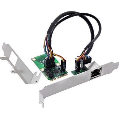 Tarjeta de Red InLine 76622V PCI Express Mini Card 1000 Mbit/s RJ45 Tarjeta de Red InLine 76622V PCI Express Mini Card 1000 Mbit/s RJ45