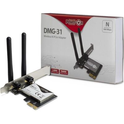 Tarjeta de red Inter-Tech DMG-31 PCI Express 300 Mbit/s Wi-Fi 4 2,4 GHz Tarjeta de red Inter-Tech DMG-31 PCI Express 300 Mbit/s Wi-Fi 4 2,4 GHz