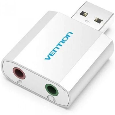 Vention Tarjeta de Sonido Externa USB Plata Vention Tarjeta de Sonido Externa USB Plata
