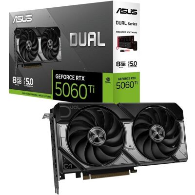 Tarjeta Gráfica ASUS GeForce RTX 5060 Ti 8GB GDDR7 DLSS4 RTX Reflex 2 AI Ventiladores Tarjeta Gráfica ASUS GeForce RTX 5060 Ti 8GB GDDR7 DLSS4 RTX Reflex 2 AI Ventiladores