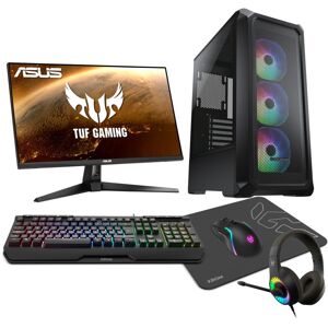 epical-q Pack Gplus54 AMD Ryzen 5 5600/16GB/1TB SSD/RTX 4060 + Monitor 24" FHD 165Hz + Combo Gaming