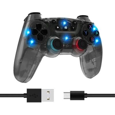 kinsi Mando inalámbrico Switch Multiplataforma 7 Colores LED Vibración 20h Ergonomía Pro kinsi Mando inalámbrico Switch Multiplataforma 7 Colores LED Vibración 20h Ergonomía Pro