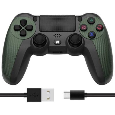 Kinsi Gamepad inalámbrico PS4 Alta Precisión Bluetooth Doble Vibración 600mAh Antideslizante Verde Kinsi Gamepad inalámbrico PS4 Alta Precisión Bluetooth Doble Vibración 600mAh Antideslizante Verde