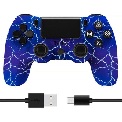 Kinsi Gamepad inalámbrico Compatible PS4 Batería 600mAh Doble Vibración Alta Sensibilidad Azul Kinsi Gamepad inalámbrico Compatible PS4 Batería 600mAh Doble Vibración Alta Sensibilidad Azul