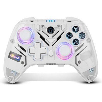 Mando Krom Krystal Bluetooth v5.0 Transparente LED RGB PC Switch Android iOS Mando Krom Krystal Bluetooth v5.0 Transparente LED RGB PC Switch Android iOS