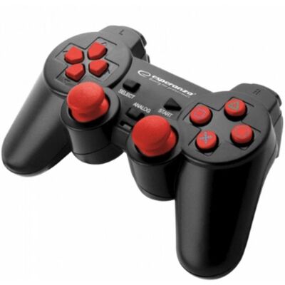 Gamepad Esperanza EGG106R PC/PlayStation 2/3 12 botones USB Alámbrico Negro Rojo Gamepad Esperanza EGG106R PC/PlayStation 2/3 12 botones USB Alámbrico Negro Rojo