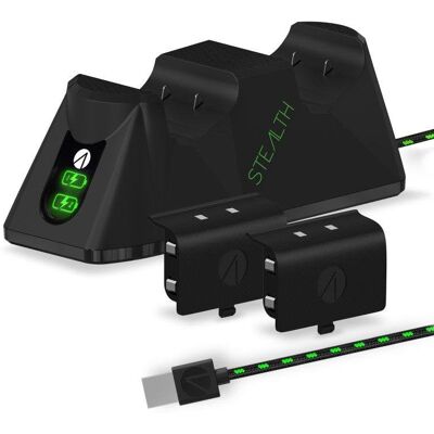Stealth Dual USB Twin Battery Packs Cargador de mandos para Xbox Series S/X Stealth Dual USB Twin Battery Packs Cargador de mandos para Xbox Series S/X