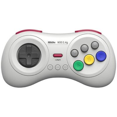 Mando inalámbrico 8Bitdo M30 2.4G Blanco Nintendo Switch ergonómico Mando inalámbrico 8Bitdo M30 2.4G Blanco Nintendo Switch ergonómico