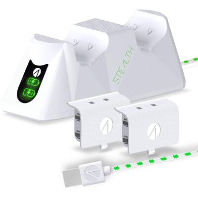 Soporte de Carga Stealth Gaming SX-C100X para Mandos Xbox Series S/X Blanco USB-C Soporte de Carga Stealth Gaming SX-C100X para Mandos Xbox Series S/X Blanco USB-C