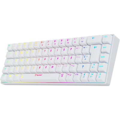 Tempest - K20 Beast - Blanco - 60% inalámbrica - teclado Tempest - K20 Beast - Blanco - 60% inalámbrica - teclado