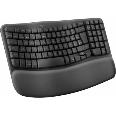 Logitech Wave Keys Teclado Inalámbrico Ergonómico Bluetooth Grafito Logitech Wave Keys Teclado Inalámbrico Ergonómico Bluetooth Grafito