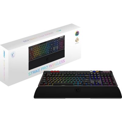 Teclado mecánico MSI Strike Pro Wireless ES retroiluminado RGB inalámbrico y hot-swap Teclado mecánico MSI Strike Pro Wireless ES retroiluminado RGB inalámbrico y hot-swap