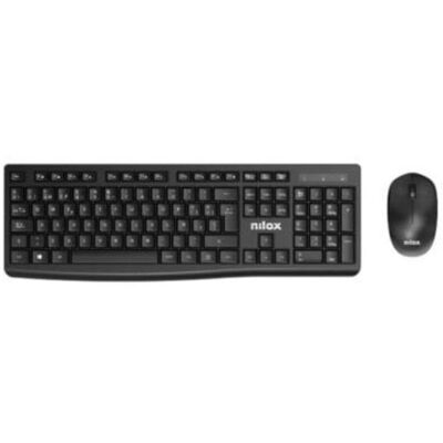 nilox Teclado de membrana Negro Layout ES inalámbrico con ratón incluido USB nilox Teclado de membrana Negro Layout ES inalámbrico con ratón incluido USB