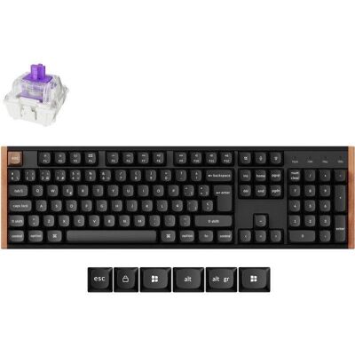 Teclado Keychron K10 HE Hall Effect Magnético inalámbrico con switches magnéticos, RGB y marco de aluminio y madera Teclado Keychron K10 HE Hall Effect Magnético inalámbrico con switches magnéticos, RGB y marco de aluminio y madera
