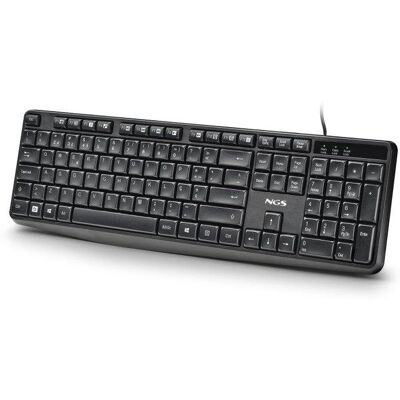 Teclado NGS Funkyv4 de membrana portugués resistente a salpicaduras con accesos multimedia Teclado NGS Funkyv4 de membrana portugués resistente a salpicaduras con accesos multimedia