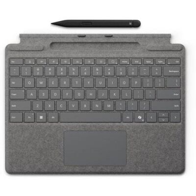 Teclado Microsoft Surface Pro con Lápiz Slim QWERTZ Alemán Platino Teclado Microsoft Surface Pro con Lápiz Slim QWERTZ Alemán Platino