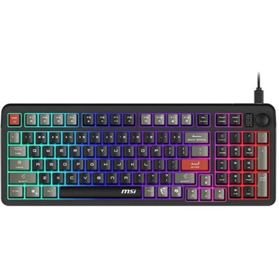 Teclado MSI FORGE GK110 membrana completo con RGB y rueda de volumen Teclado MSI FORGE GK110 membrana completo con RGB y rueda de volumen