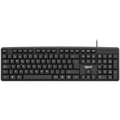 Teclado IGGUAL CK-STANDARD-105T alámbrico USB QWERTY completo negro Teclado IGGUAL CK-STANDARD-105T alámbrico USB QWERTY completo negro