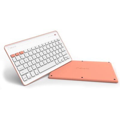 SilverHT Teclado Inalámbrico Naranja y Blanco para Tablets SilverHT Teclado Inalámbrico Naranja y Blanco para Tablets