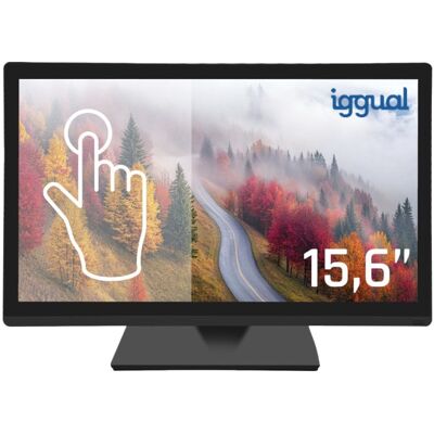 Monitor táctil iggual 15.6″ HD+ TFT-LCD 1600x900 HDMI VGA USB Negra Resistiva Monitor táctil iggual 15.6″ HD+ TFT-LCD 1600x900 HDMI VGA USB Negra Resistiva
