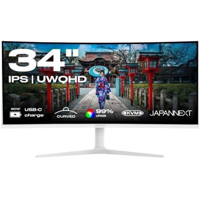 Japannext JN-IPS34Q-HC6-W Monitor 34" IPS UWQHD 60Hz 5ms Japannext JN-IPS34Q-HC6-W Monitor 34" IPS UWQHD 60Hz 5ms