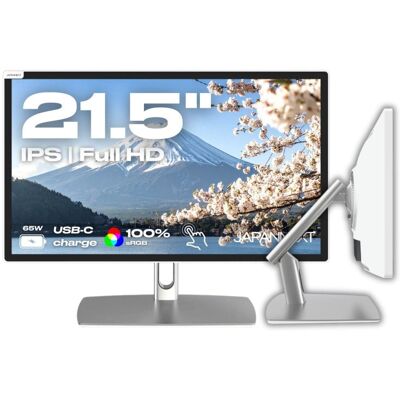 Monitor JAPANNEXT 21.5" FullHD 60Hz IPS Táctil HDR USB-C 65W FreeSync G-Sync Blanco Monitor JAPANNEXT 21.5" FullHD 60Hz IPS Táctil HDR USB-C 65W FreeSync G-Sync Blanco