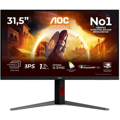 Monitor AOC U32G4U 31.5" UltraHD 4K 160Hz Fast IPS 0.5ms HDR400 USB Hub Ergonomía Monitor AOC U32G4U 31.5" UltraHD 4K 160Hz Fast IPS 0.5ms HDR400 USB Hub Ergonomía