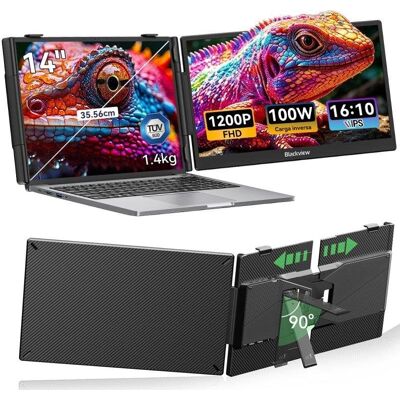 Monitor Blackview 14" FullHD 60Hz IPS Doble Pantalla Portátil Monitor Blackview 14" FullHD 60Hz IPS Doble Pantalla Portátil