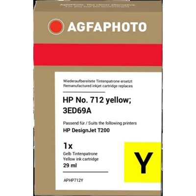 Cartucho de tinta AGFAPHOTO APHP712Y Amarillo compatible HP Cartucho de tinta AGFAPHOTO APHP712Y Amarillo compatible HP