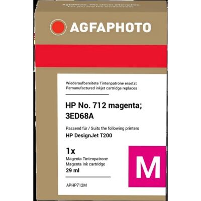 Cartucho de tinta AGFAPHOTO APHP712M magenta compatible para impresoras HP Cartucho de tinta AGFAPHOTO APHP712M magenta compatible para impresoras HP